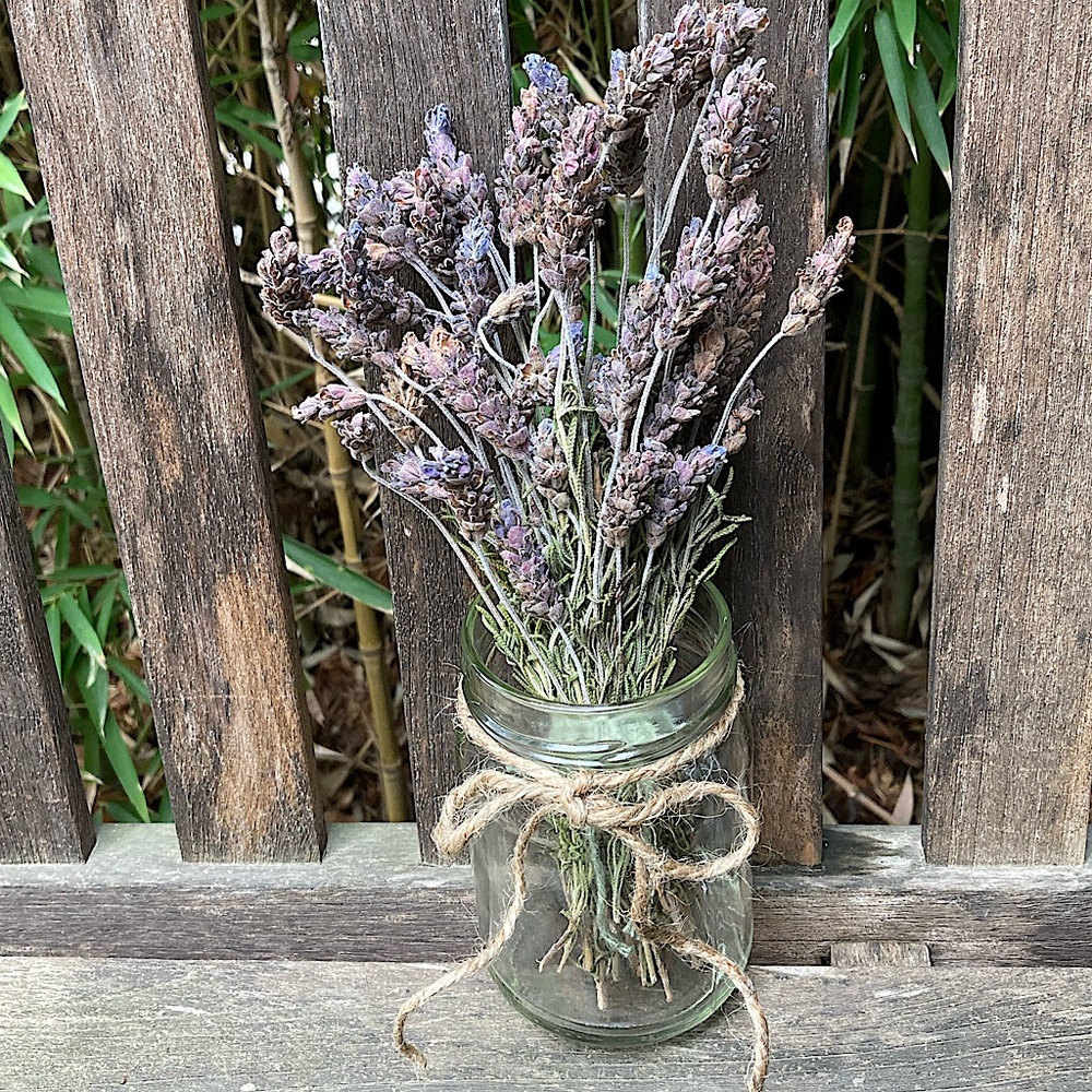 Dried Lavender Bouquet Jar Gift Organic Hand Crafted New - Picture 5 of 12